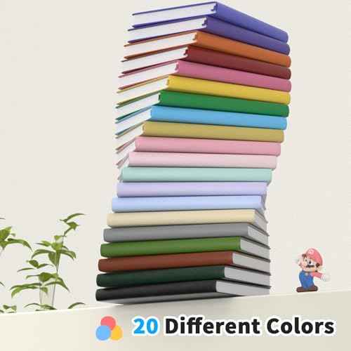 Oucaru Lined Journal Notebook, 2 Pack, 180 Pages, A5 Journals for Writing, 100 GSM Thick Paper, Small Notebooks Daily Journal for Women Men Work, Business, School, Travel Supplies