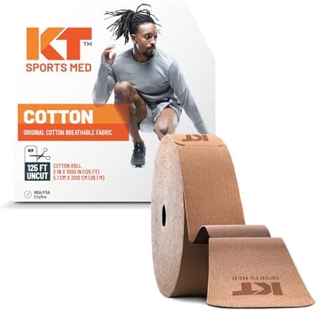 KT Tape, Original Cotton, Elastic Kinesiology Athletic Tape, 125â Uncut Roll