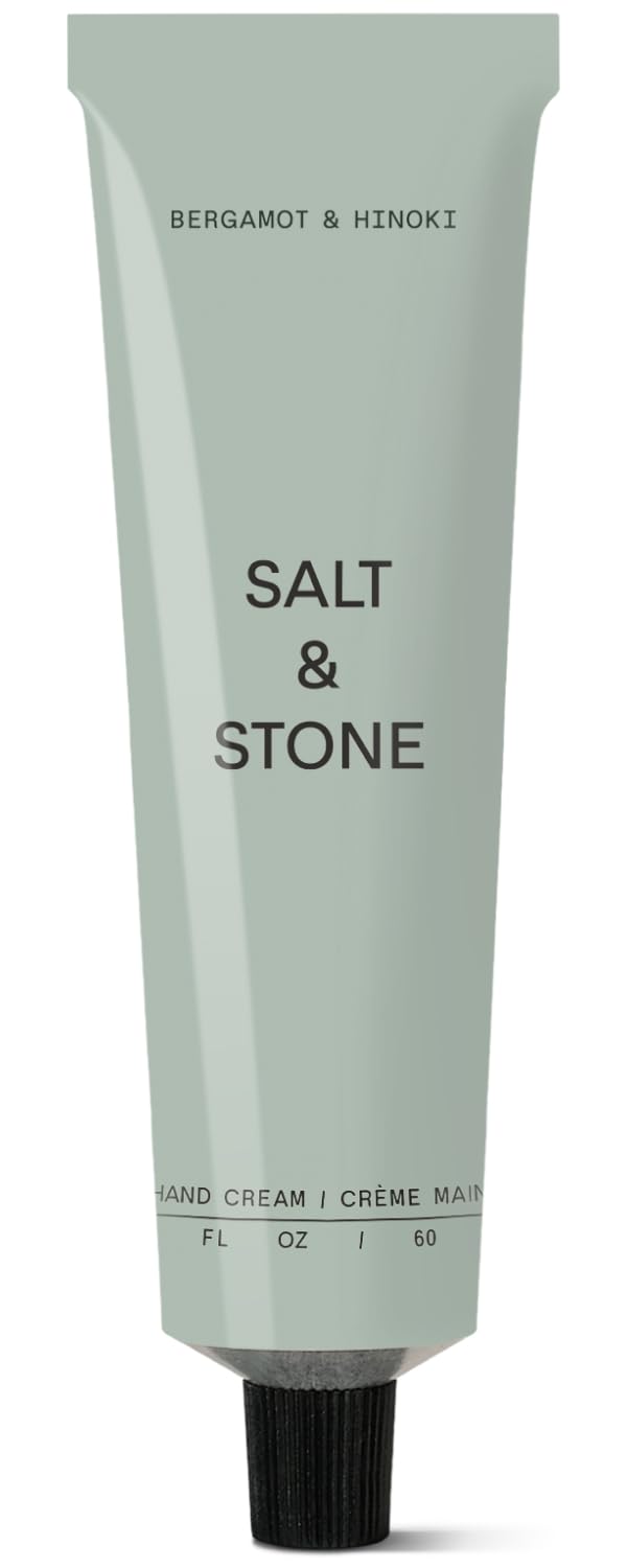 Salt & Stone Hand Cream for Women & Men | Hydrates, Nourishes & Softens Skin | Restores Dry Cracked Hands | Fast-Absorbing | Cruelty-Free & Vegan | Neroli & Basil 2 fl oz