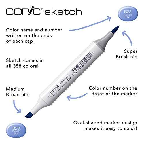 Copic Sketch, Alcohol Markers, 6pc Set, Portrait