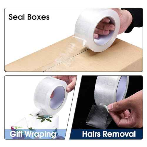 Pacific Mailer Packing Tape 36 Rolls 1.88 inches 65 Yards 2.7mil Total 2340 Yards Heavy Duty Clear Packaging Tape for Shipping Packaging Moving Sealing Refill for Packaging Shipping