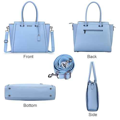 Stylish 15.6 Inch Laptop Tote Bag for Women - Travel Computer Handbag with Long Shoulder Strap