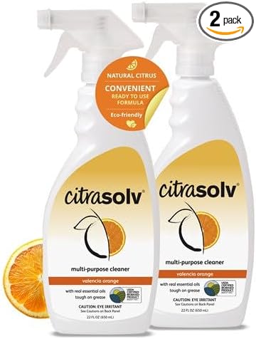 Citra Solv All Purpose Cleaning Spray â Powerful Citrus Degreaser for Kitchen & Bathroom, Multi-Surface Cleaner, No Harsh Chemicals, Valencia Orange 22oz (2 Pack)