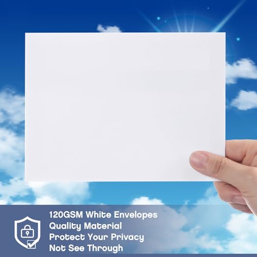 Fainne A6 Envelopes 4x6 White Envelopes for 4x6 Cards, Photos, Invitations, Wedding, Graduation, Birthday, Bridal Shower, Announcements, Baby Shower (600 Pcs)