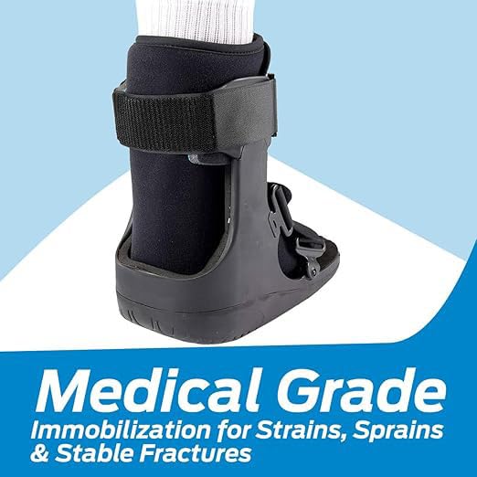 Centec Walker Boot (Non-Air) - Medical Grade Immobilization for Strains, Sprains & Stable Fractures | Breathable Material (Low Top, High Top) (LOW TOP/XL)
