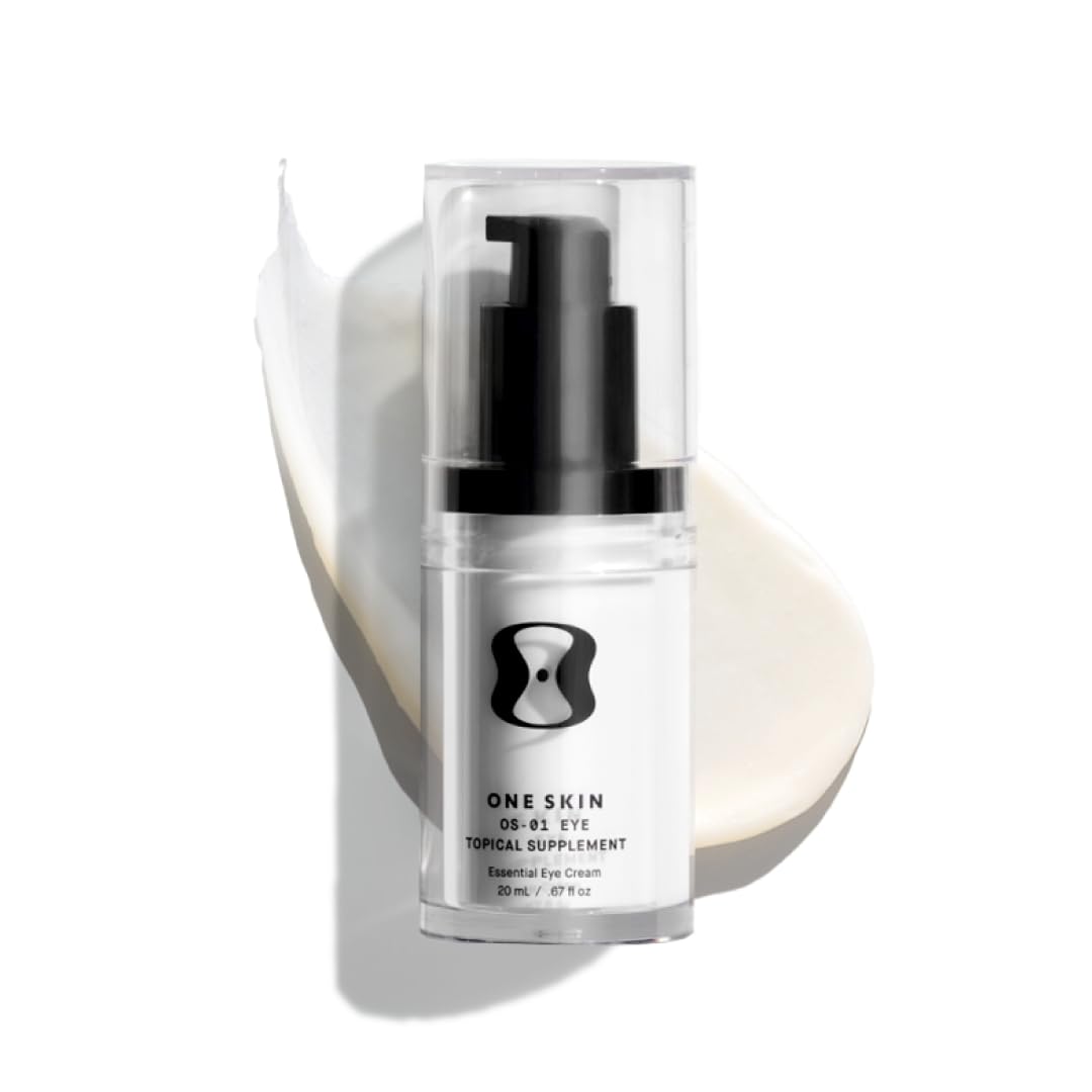 oneskin EYE OS-01 Peptide Topical Supplement | Skin Longevity Age Reversal Eye Cream | Safe for Sensitive Skin, Fragrance-Free, 20 mL / 0.67 oz