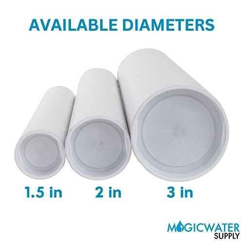MagicWater Supply Mailing Tube - 1.5 in x 24 in - White - 12 Pack - for Shipping and Storage of Posters, Arts, Crafts, and Documents