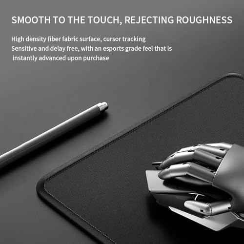 3 Pack Mouse Pad, Ultra-Smooth Gaming Mousepad,with Non-Slip Rubber Base Washable Computer Mouse Pads Mouse Mat for Laptop Office & Gaming 10.2¡°x8.3¡± Black
