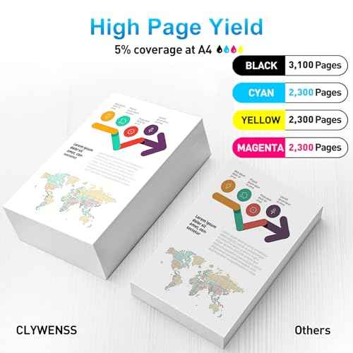 054H Toner Cartridge Set Replacement for Canon 054H 054 High Yield for Color ImageCLASS MF642Cdw MF644Cdw LBP622Cdw MF641Cdw MF641Cw Printer (Black Cyan Magenta Yellow, 4-Pack)