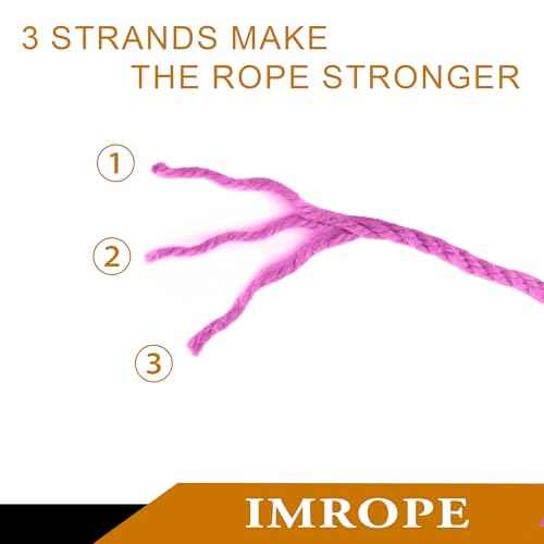 4mm x 500 Feet Pink Jute Rope, Twine for Gardening Tomato Climbing Plant Tie Floristry Crafts Gift Wrapping Packing Decor