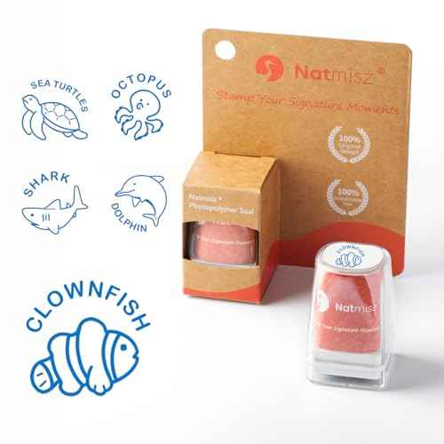 Marine Animal Self Inking Stamp Set - Exclusive Custom Design - Perfect for Daily Planner, Journaling Notebooks, Scuba Diving Log, Travel Hiking Camping Journal (5-Design Stamp Assortment)