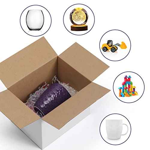 40 Pack Small Shipping Boxes 8x6x6 Inches, White Corrugated Cardboard Mailing Boxes for Shipping Packing Small Business