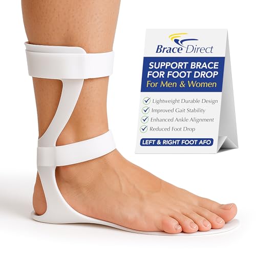 Brace Direct Semi-Rigid Leaf Spring AFO for Foot Drop - Lightweight Posterior Ankle-Foot Orthosis - Trimmable Fit (Menâs Right)