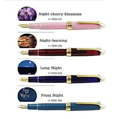 Shikiori Moonlit Night Water Surface Long Night Fine point 11-0558-203 With Kanji LOVE Sticker Purple 5.78 x 0.47 x 0.39 in