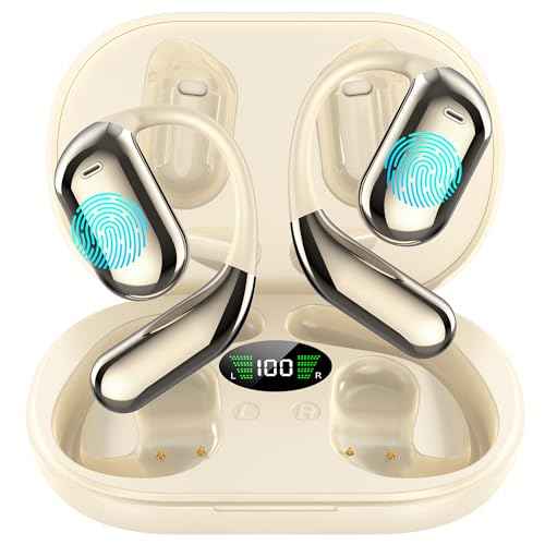 AI Translation Earbuds Real Time, 144 Language Translator Earbud, Audifonos Traductores Ingl?s Espa?ol, 3-in-1 Translator Device, Bluetooth 5.4 Ear Buds for Business Learning with Charging Case, Cream