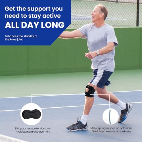 Galvaran Patellar Knee Brace Support Strap Knee Pain Relief Adjustable Knee Strap for Tendonitis, Arthritis, Jumpers, Tennis Running Injury Recovery (Large)