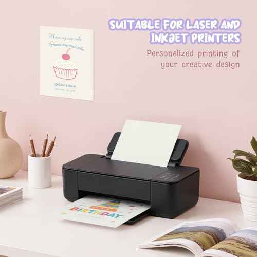 40 Sheets Cream Cardstock Paper 8.5 x 11, Ivory Cardstock Printer Paper 8.5x11, Off White Card Stock Paper 8.5 x 11, 200 GSM Construction Paper for DIY Cards, Greeting Cards, Wedding Invitations