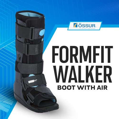 Ossur Formfit Walker Boot with Air - Medical Grade Immobilization for Strains, Sprains & Stable Fractures | Pneumatic Technology to Reduce Pain & Swelling | Breathable Material (High Top, Small)