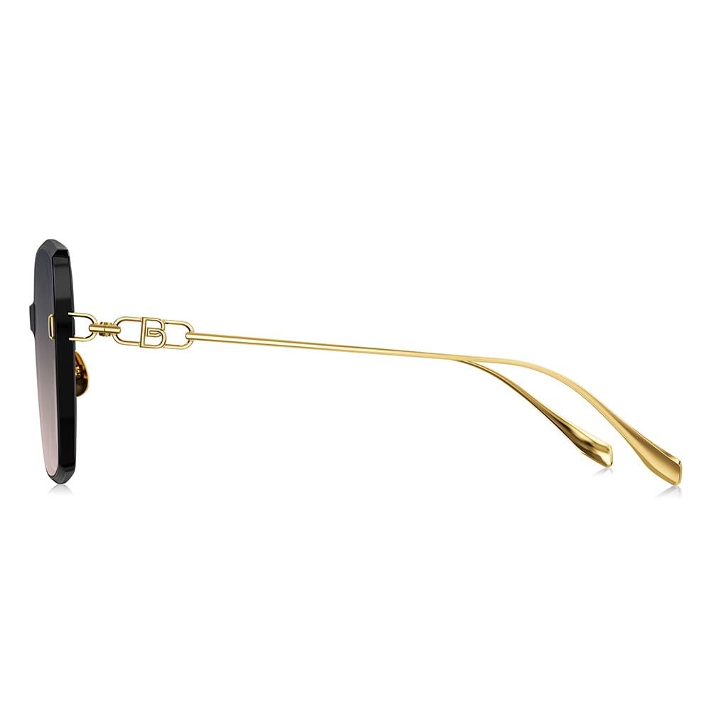 BOLON Women Trendy Elegant Oversized Square Sunglasses BL5091 Nottinghill 61mm, Exclusive Eyewear Brand of EssilorLuxottica