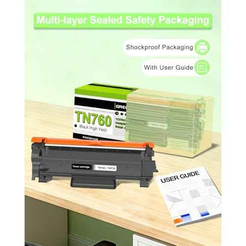 TN760 Compatible Toner Cartridges Replacement for Brother TN-760 TN730 TN-730 High Yield to Use with MFC-L2710DW MFC-L2750DW HL-L2350DW HL-L2370DW HL-L2395DW HL-L2390DW DCP-L2550DW (4 Pack)