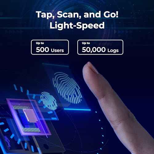 ANVIZ Time Clocks for Employees Small Business - CX2 Fingerprint Biometric Clock in and Out Machine - Forever Free Cloud Software, White