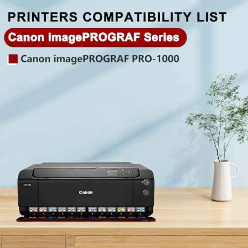 KSUMEI PFI-1000 Ink Cartridge Compatible with Canon imagePROGRAF PRO-1000 Printer Individual Ink Tank 80ML Pigment (1-Pack Croma Optimizer)