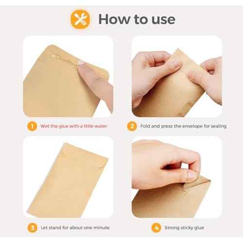 ACSTEP 100 PACK Brown Cash Envelopes 3 1/2 x 6 1/2 for Budgeting, Small Kraft Money Envelopes Self Adhesive for Cash, Coins, Check, Seeds, Money Savings Challenges