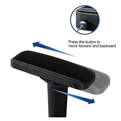 Frassie 4D Height Adjustable Chair Armrest Pair, Gaming Office Boss Chair Arms Set Replacement Part