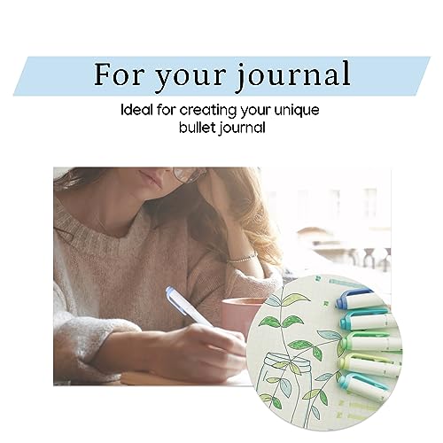 Double-Ended Creative Highlighter set of 40 colors original pen pouch (Blue)
