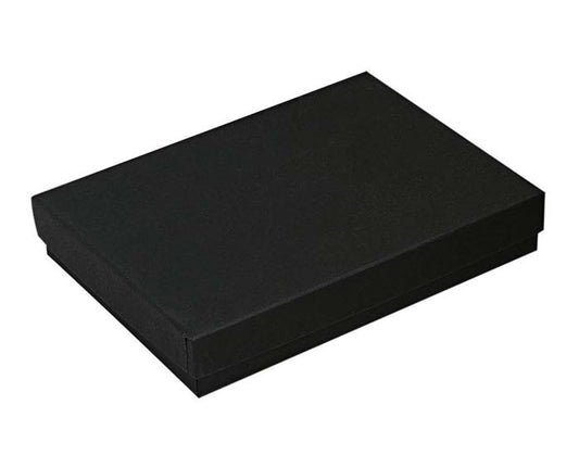 RJ Displays Jewelry Gift Boxes – 6 Pack Matte Black Cotton-Filled Cardboard Box for Necklace, Bracelet, Earring,Ornament Gifts,Jewelry Boxes with Lids, Bulk Gift Packaging – 7 1/8" x 5 1/8" x 1 1/8"