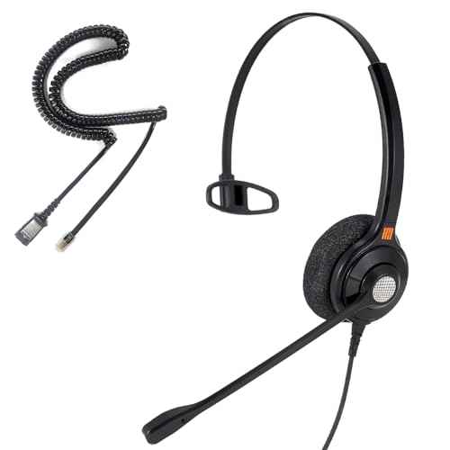 IPD Phone Headset for Office and Call Center Wired QD to RJ9 IPH-210 monaural-Compatible with with-Comapatible with Cisco landline Phones-7800/7900/8800/6945 Series