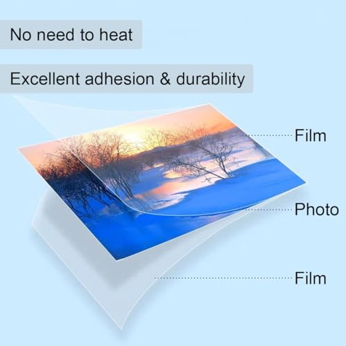 12.6Inch x 95Ft Self-Adhesive Laminating Vinyl Roll, 3Inch Core, 3Mil (80mic) Thickness Standard Glossy Cold Roll Laminating Film, Laminate Rolls Vinyl Cold Roll Laminate