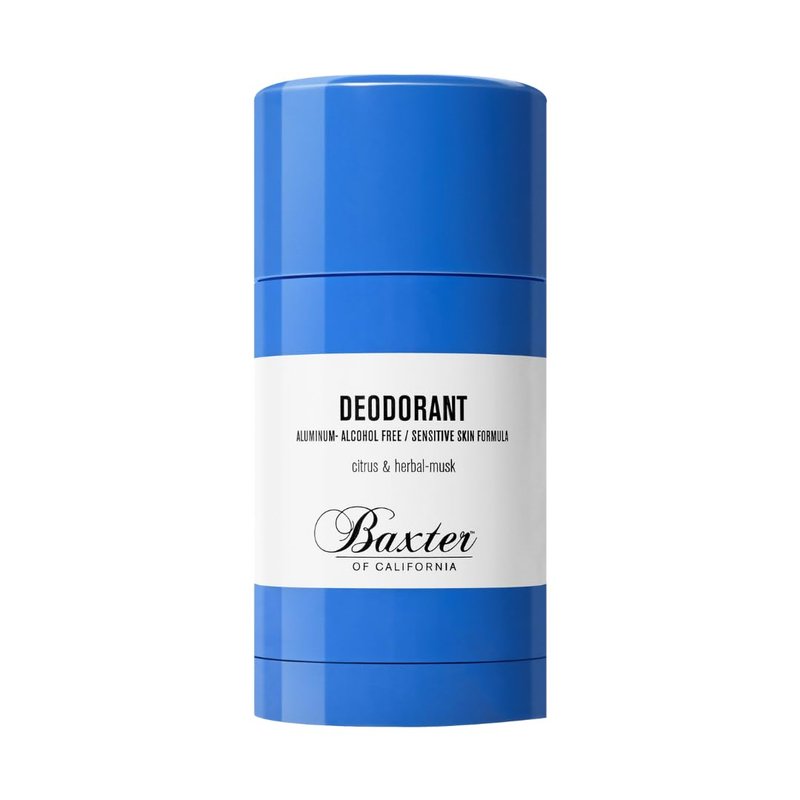 Baxter of California Aluminum and Alcohol Free Deodorant, Protects from Deodorant Stains, Detoxifies and Conditions Sensitive Skin, Clear Stick, Citrus and Herbal-Musk Essence