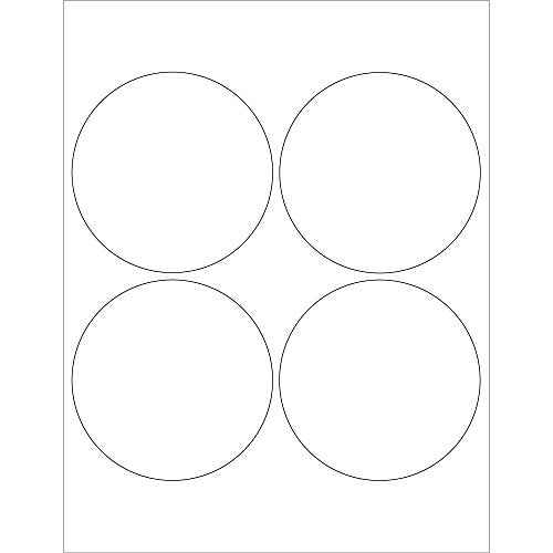 Tape Logic TLLL148 Circle Laser Labels, 4", 4" Width, White (Pack of 400)