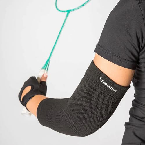 Back on Track Physio Elbow Brace 4-Way Stretch 1207 with Welltex Technology, Black, X-Small