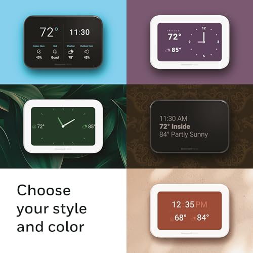 New Honeywell Home X8S WiFi Smart Thermostat with Video Doorbell Compatibility, IAQ Control, and Customizable Touchscreen Display, Black