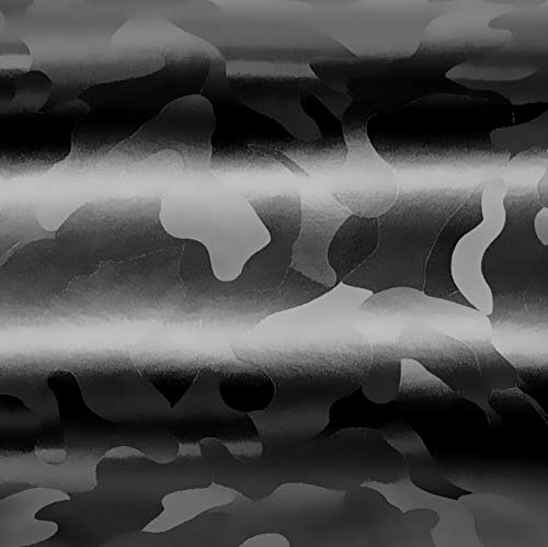 VViViD+ Stealth Medium Pattern Camouflage Vinyl Wrap Roll (25ft x 5ft, Black)