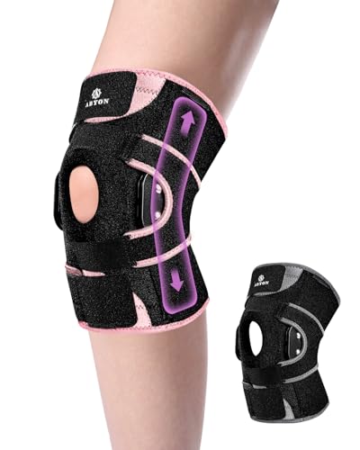 ABYON Hinged Knee Brace for Men & Women - Maximum Support with Metal Side Stabilizers, Adjustable 360Â° Wraparound Strap for Meniscus Tear, ACL/MCL Pain, Arthritis & Post-Surgery Recovery - Please Check How To Size Video