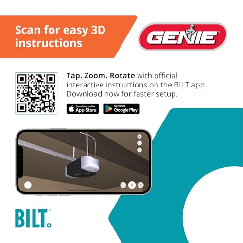 Genie Chain Glide Connect Essentials Smart Garage Door Opener - Reliable Chain Drive Opener With LED Lighting- Compatible with Alexa, SmartThings, Brilliant Smart Home