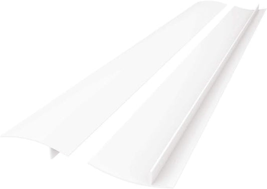 Kitchen Silicone Stove Counter Gap Cover with Heat Resistant Wide & Long Gap Filler Used for Protect Gap Filler Sealing Spills in Kitchen Counter, Stovetops2 Pack, White, 21 Inchï¼