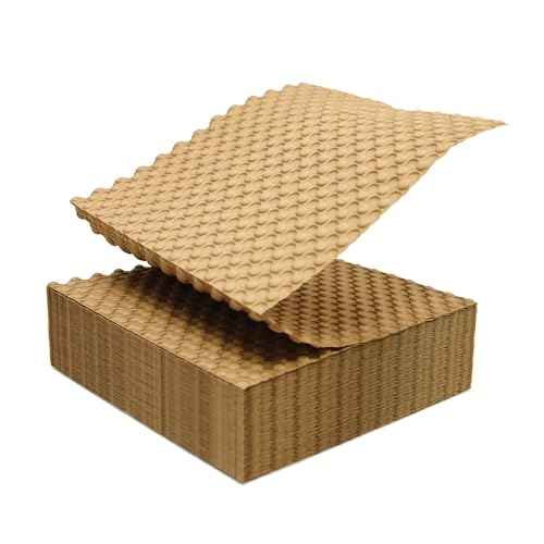 Elementree Paper Bubble Wrap Sheets for Packing, Moving, & Shipping - 12" x 12" x 250' - Eco-Friendly Kraft Bubble Paper - Recyclable Cushioning Wrap - Made in the USA (01913)