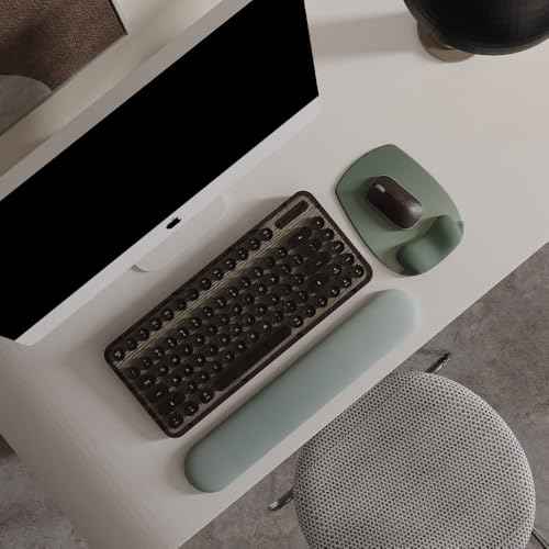 ErgoFlow Gel Wrist Rest Mouse Pad - Ergonomic Cushion for Desk, Cute Aesthetic Computer Decor for Women; Small Mousepad Mat&Laptop Pads - Office, Home Support & Ergo Accessories Supplies(03Sage Green)