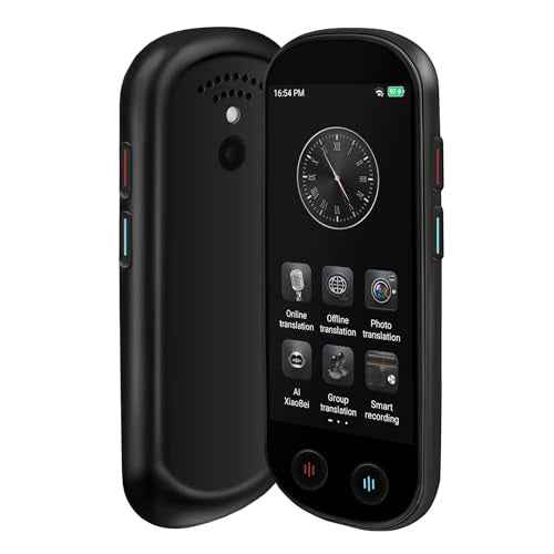 Translator Device - Real Time Language Translation Device with 150+ Languages, Ai LanguageTranslator No WiFi Needed, Traductor de Idiomas with Offline Recording Photo Input Translation Mode