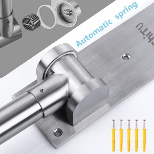 Toilet Grab Bar Stainless Steel Handicap Rails Grab Bars Bathroom Support for Elderly Disabled Safety Hand Railing Guard Frame Shower Assist Aid Handrails Hand Grips (29.5 Inches with Paper Holder)