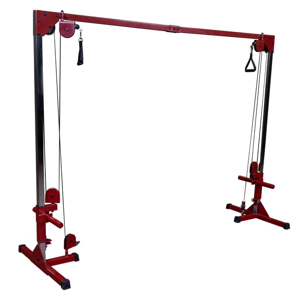 Best Fitness Cable Crossover Exercise Machine, 2" Olympic Sized Weight Carriage Dual Pulley Cable Machine for Strength Training, Midnight Black