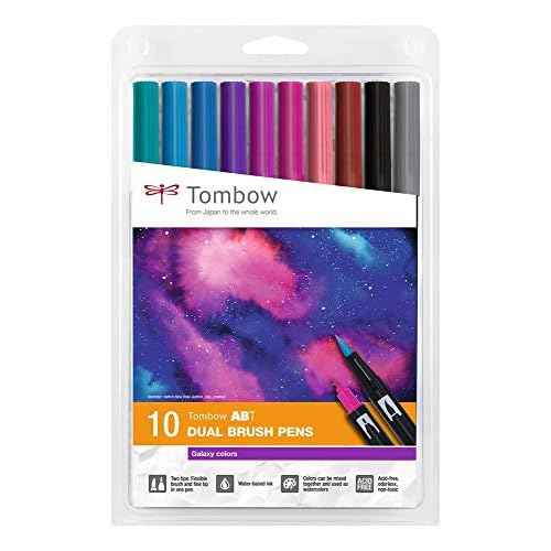 Tombow ABT-10C-3 Water Based ABT Dual Brush Pen 10 Galaxy Colours