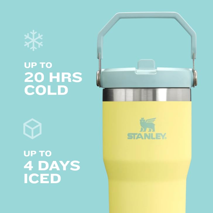STANLEY IceFlow Flip Straw Tumbler with Handle 30 oz | Twist On Lid and Flip Up Straw | Leak Resistant Water Bottle | Insulated Stainless Steel |BPA-Free | Rose Quartz, Pack of 4