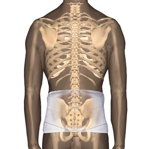 Core Products Corfit LS Lumbar Support Adjustable Back Brace for Pain Relief, Men/Women - White, XSmall