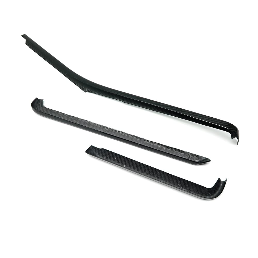 Genuine Carbon Fiber Dashboard Strip Trim for Corvette C8 Z51 Z06 ZR1 Coupe Convertible 2020 2021 2022 2023 2024 2025, Central Console Dash Board Cover (Black Carbon Dashboard Panel Trim)