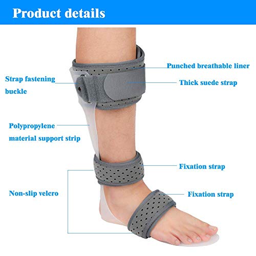 AFO Drop Foot Brace Medical Ankle Foot Orthosis Support Foot Drop Postural Correction Brace (Left/XL)